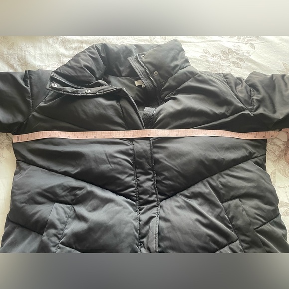 Universal Standard J Crew Black Chevron Puffer Jacket 2X Neutral Warm Classic - Picture 10 of 11